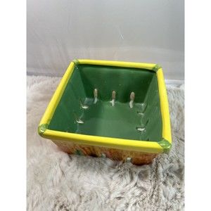Berry / Biscuit Basket -Mint green blue‎  Ceramic container dish vintage style